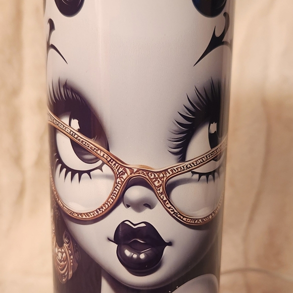 Chic Betty Boop Black and White Tumbler with Glamorous Design.  NWT - Picture 8 of 9